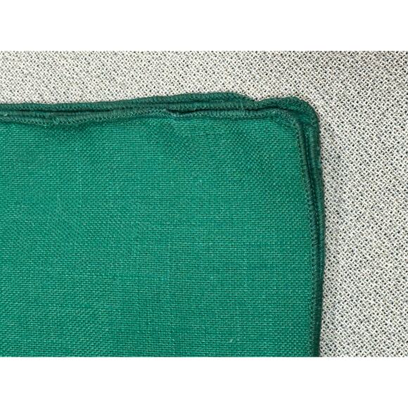 Vintage Handmade Linen Napkins Set of 6 Green Cloth Dinner Napkins 16x17 - Picture 3 of 8